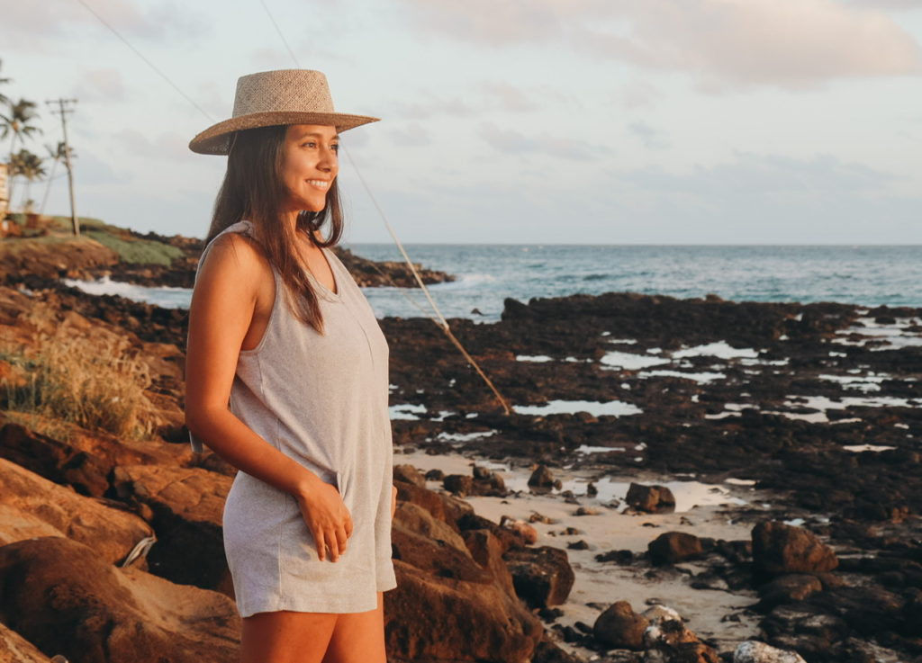 kauai tide pools at golden hour