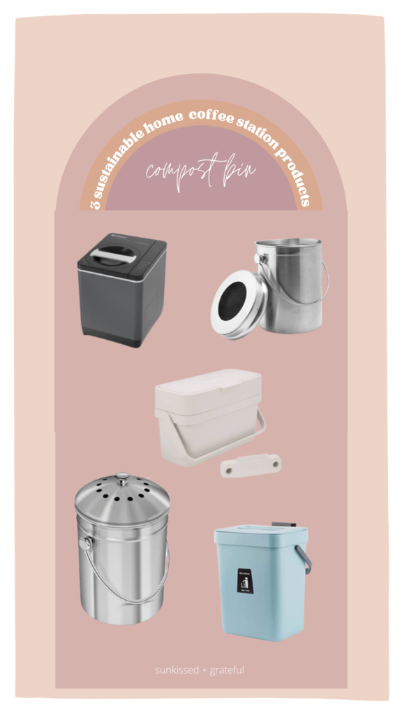 3 tips to create a sustainable coffee bar. Shop these compost bins. 